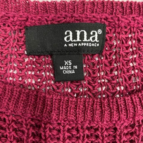 A.N.A. Cotton blend Open knit short sleeve sweater size XS - Picture 7 of 11